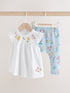 Ecru Fairy Short Sleeve Baby Top and Leggings 2 Piece Set (0mths-2yrs) - Ecru Fairy / 12-18 Months (80-86cm)