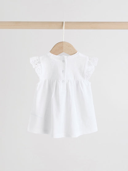 Ecru Fairy Short Sleeve Baby Top and Leggings 2 Piece Set (0mths-2yrs)