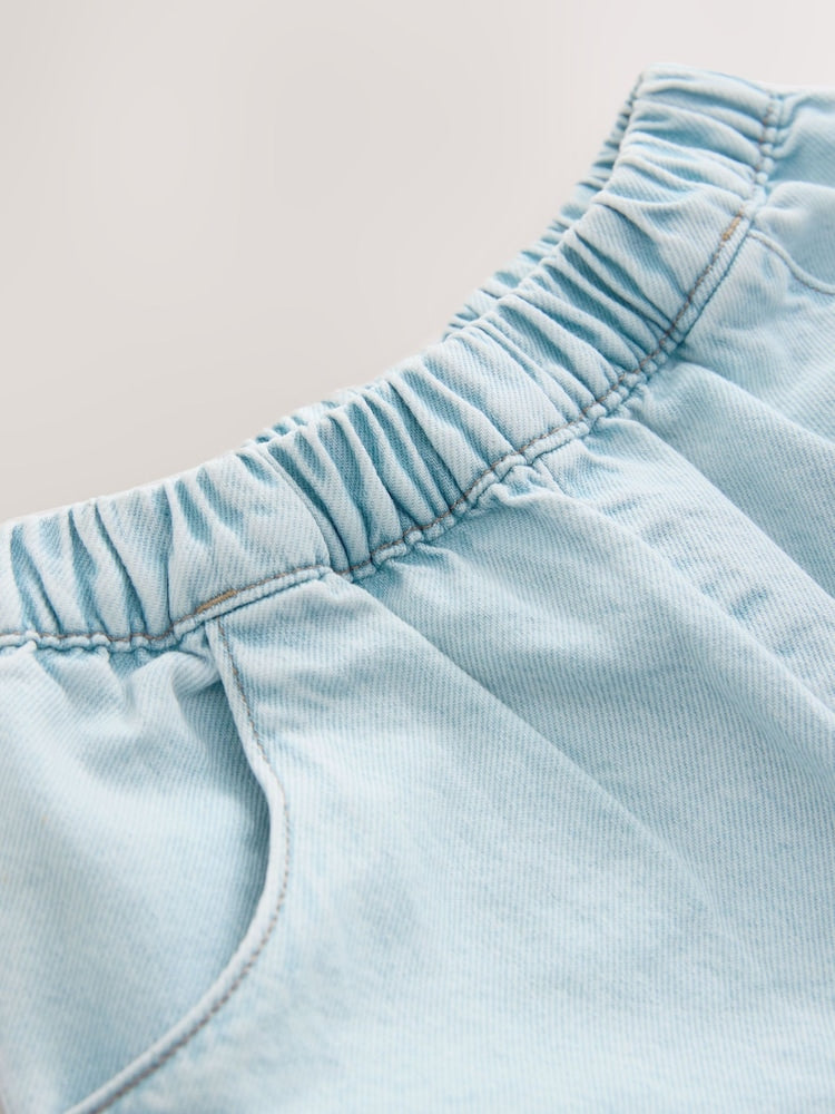 Light Blue Denim Pullon Barrel Jeans (3mths-7yrs) - Size 3-6 Months (62-68cm)