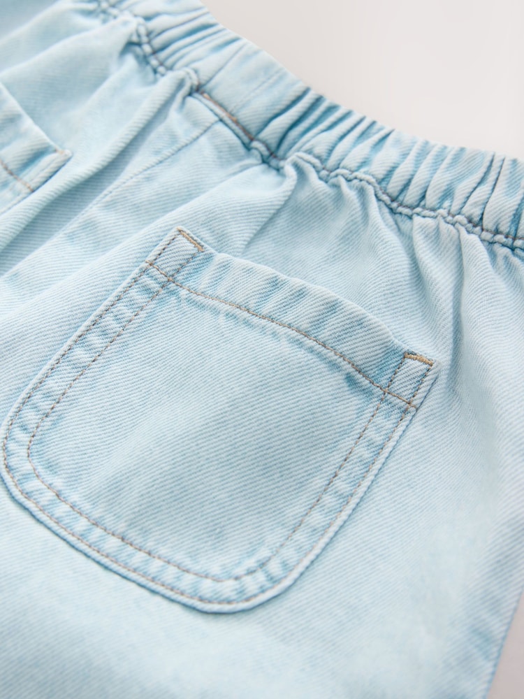 Light Blue Denim Pullon Barrel Jeans (3mths-7yrs) - Size 3-6 Months (62-68cm)