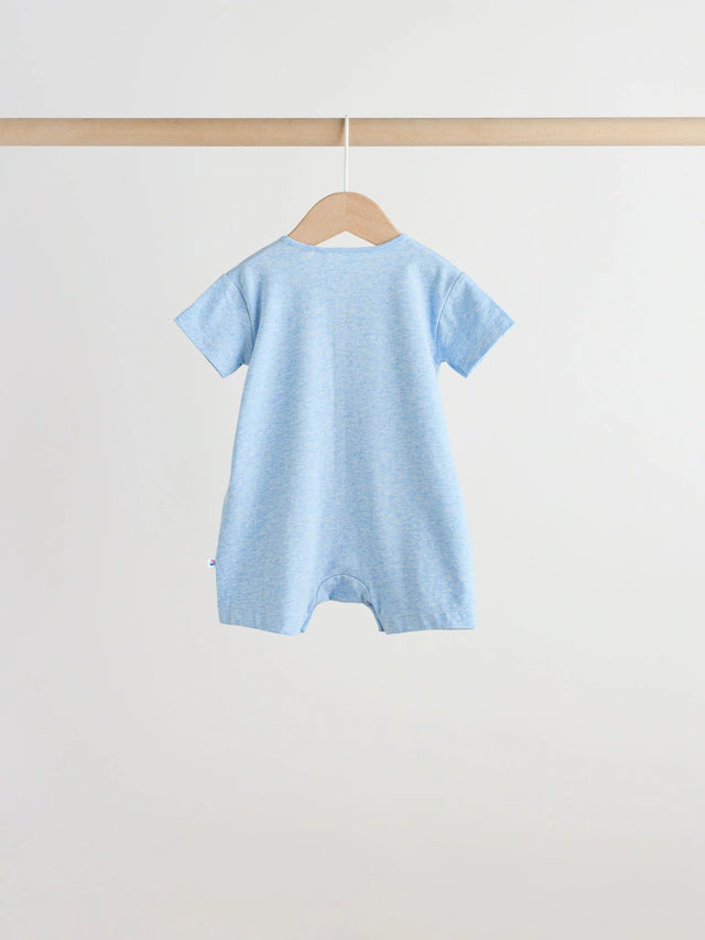 Blue Nautical Jersey Baby Rompers 4 Pack
