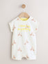 White Printed I Love My Mummy Baby Jersey Romper - Size 50cm (First Size) - White Printed I Love My Mummy