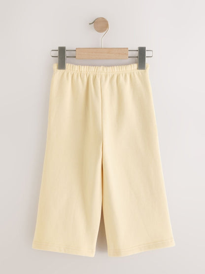 Butter Yellow Wide Leg Sweat Joggers (3mths-7yrs) - Size 3-6 Months (62-68cm)