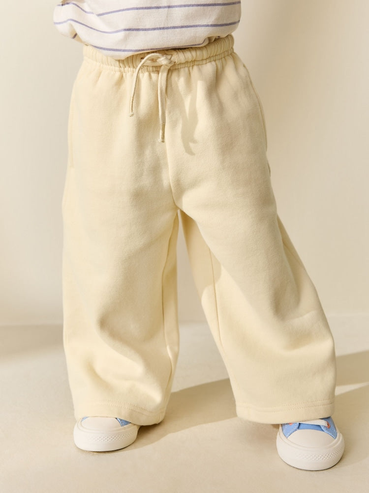 Butter Yellow Wide Leg Sweat Joggers (3mths-7yrs)