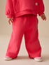 Fuchsia Pink Wide Leg Sweat Joggers (3mths-7yrs) - Size 3-6 Months (62-68cm) - Fuchsia Pink Wide Leg Sweat
