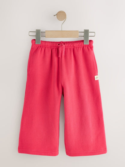Fuchsia Pink Wide Leg Sweat Joggers (3mths-7yrs) - Size 3-6 Months (62-68cm)