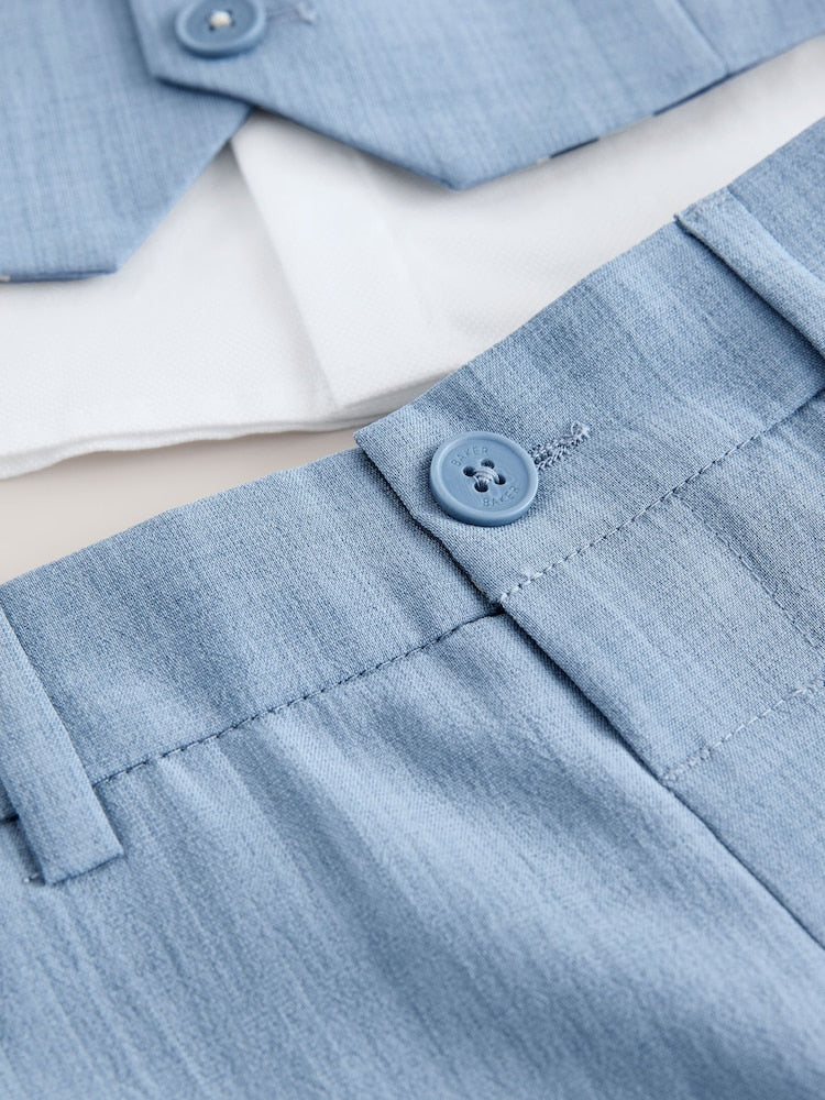 Baker by Ted Baker Blue Waistcoat Shirt And Trousers Set
