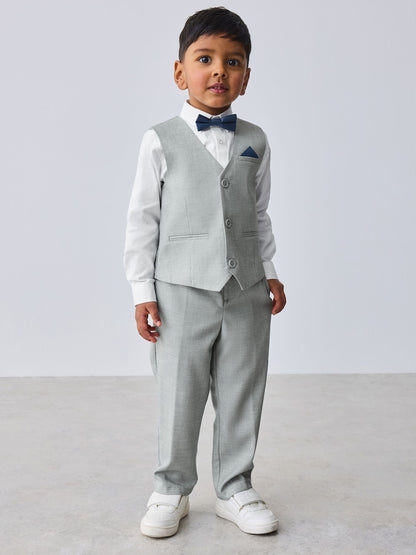 Baker by Ted Baker Grey Waistcoat Shirt And Trousers Set