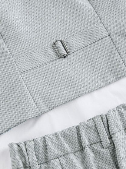 Baker by Ted Baker Grey Waistcoat Shirt And Trousers Set