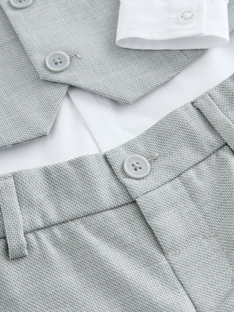Baker by Ted Baker Grey Waistcoat Shirt And Trousers Set