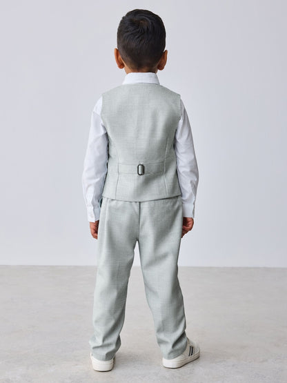 Baker by Ted Baker Grey Waistcoat Shirt And Trousers Set