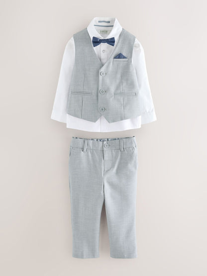Baker by Ted Baker Grey Waistcoat Shirt And Trousers Set