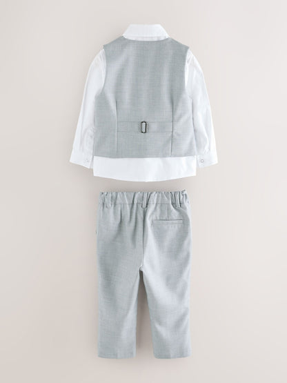 Baker by Ted Baker Grey Waistcoat Shirt And Trousers Set