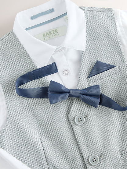 Baker by Ted Baker Grey Waistcoat Shirt And Trousers Set