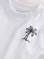 White Palm Tree Short Sleeve Small Graphic T-Shirt (3mths-8yrs) - Size 3-6 Months (62-68cm)