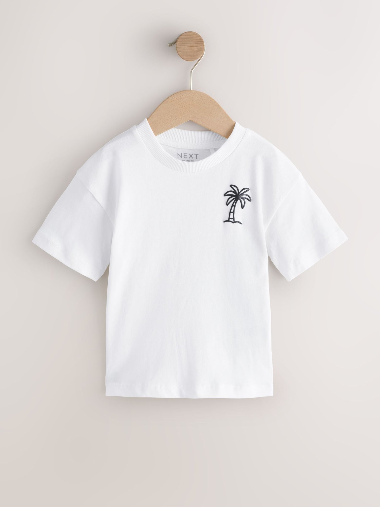 White Palm Tree Short Sleeve Small Graphic T-Shirt (3mths-8yrs) - Size 3-6 Months (62-68cm) - Default 1