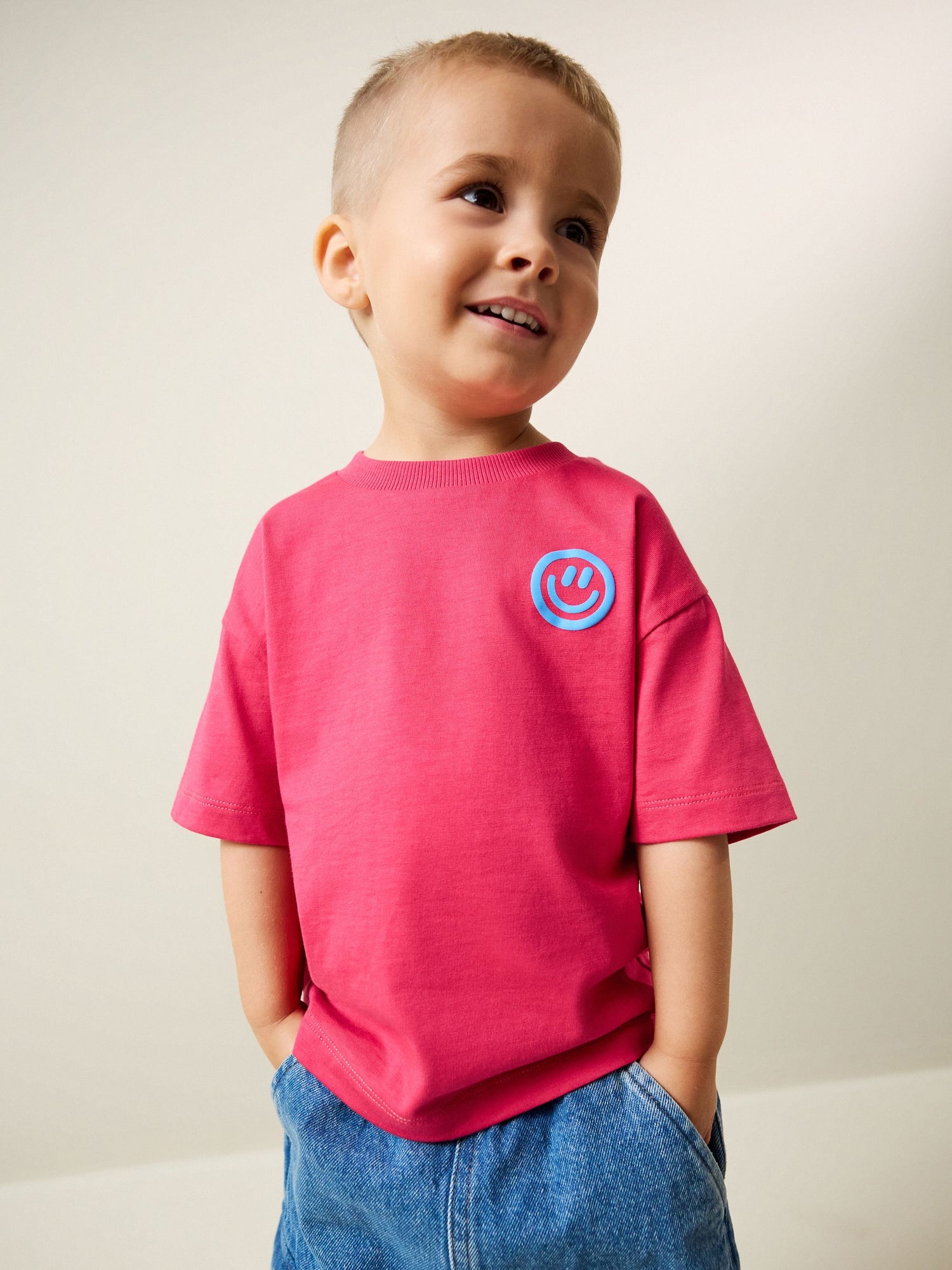 Pink Smile Short Sleeve Small Graphic T-Shirt (3mths-8yrs) - Size 3-6 Months (62-68cm) - Default 1