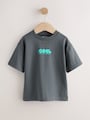 Charcoal Grey Cool Slogan Short Sleeve Small Graphic T-Shirt (3mths-8yrs) - Size 3-6 Months (62-68cm)