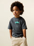 Charcoal Grey Cool Slogan Short Sleeve Small Graphic T-Shirt (3mths-8yrs)