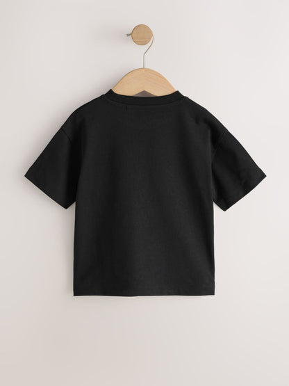 Black Smile Short Sleeve Small Graphic T-Shirt (3mths-8yrs) - Size 3-6 Months (62-68cm)