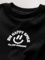 Black Smile Short Sleeve Small Graphic T-Shirt (3mths-8yrs) - Size 3-6 Months (62-68cm)