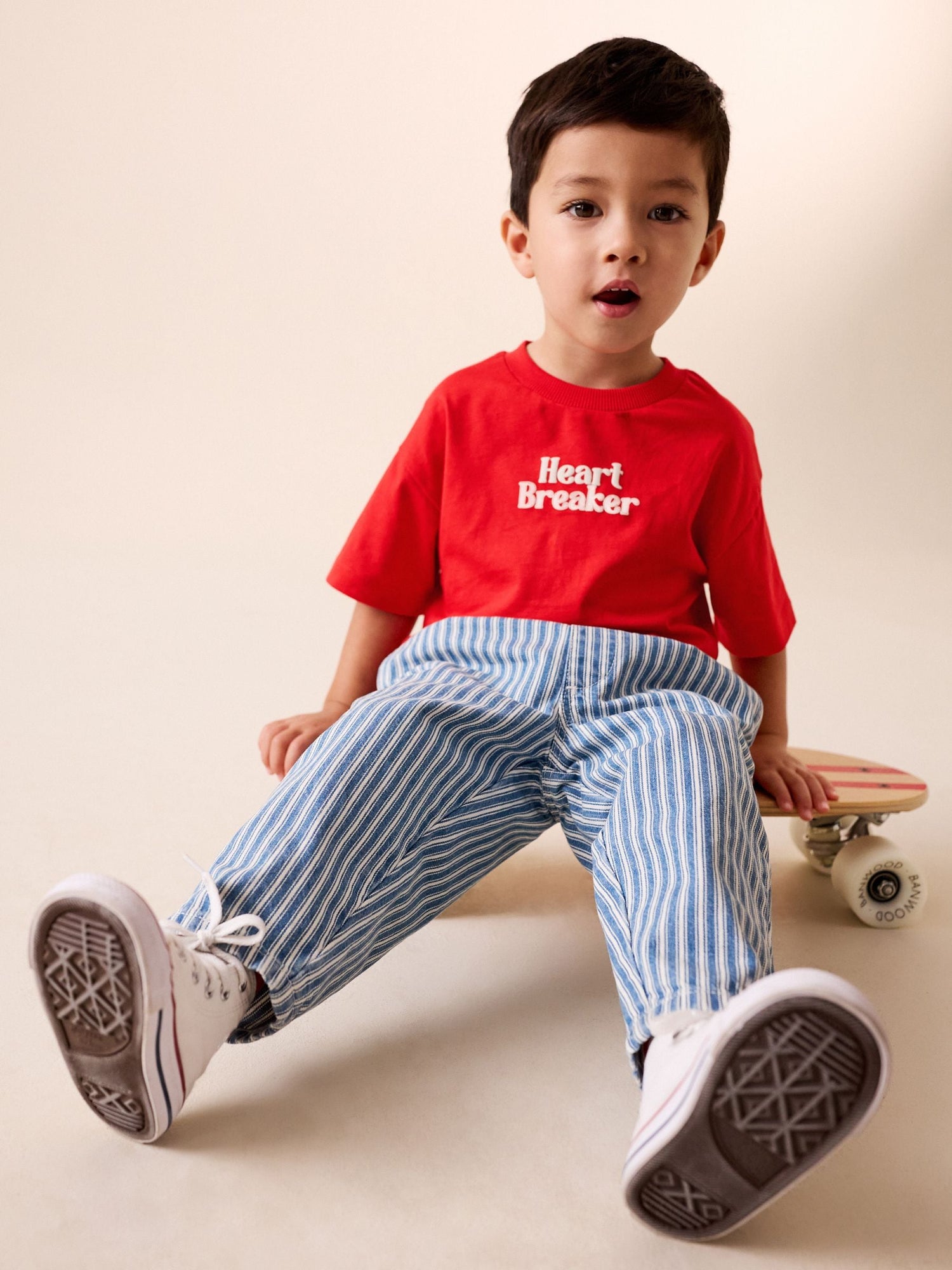Red Heart Breaker Short Sleeve Small Graphic T-Shirt (3mths-8yrs) - Size 3-6 Months (62-68cm)