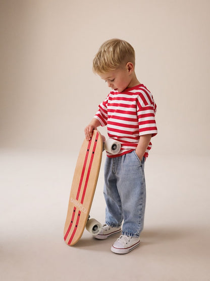 Red/White Short Sleeve Stripe T-Shirt (3mths-7yrs) (3mths-7yrs)