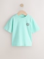 White/Blue/Green/Black/Purple Small Short Sleeve Graphic T-Shirts 5 Pack (3mths-7yrs) - Size 3-6 Months (62-68cm)