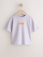 White/Blue/Green/Black/Purple Small Short Sleeve Graphic T-Shirts 5 Pack (3mths-7yrs) - Size 3-6 Months (62-68cm)