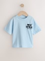 White/Blue/Green/Black/Purple Small Short Sleeve Graphic T-Shirts 5 Pack (3mths-7yrs) - Size 3-6 Months (62-68cm)