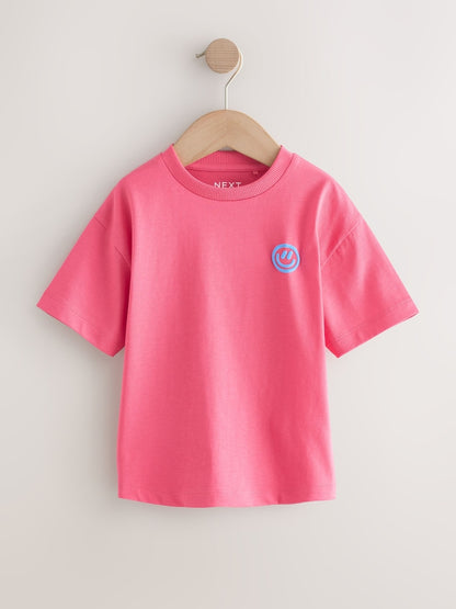 Green/Charcoal/Stone/Pink/Brown Small Short Sleeve Graphic T-Shirts 5 Pack (3mths-7yrs)