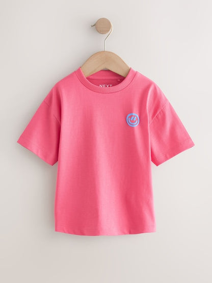 Green/Charcoal/Stone/Pink/Brown Small Short Sleeve Graphic T-Shirts 5 Pack (3mths-7yrs) - Size 3-6 Months (62-68cm)