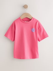 Green/Charcoal/Stone/Pink/Brown Small Short Sleeve Graphic T-Shirts 5 Pack (3mths-7yrs) - Size 3-6 Months (62-68cm)