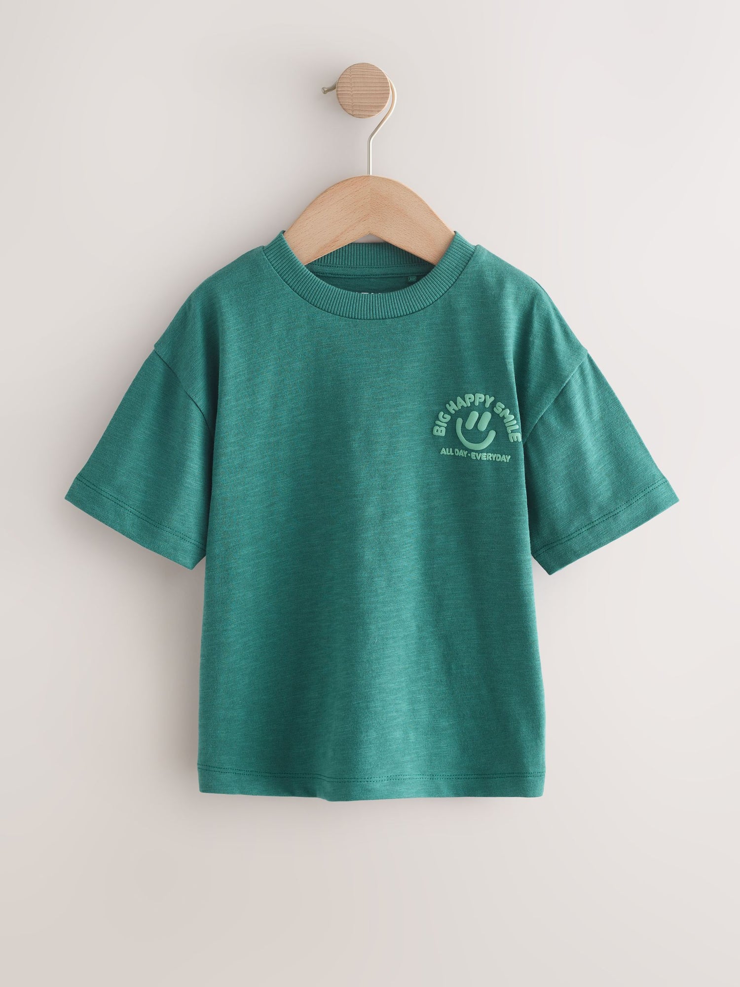 Green/Charcoal/Stone/Pink/Brown Small Short Sleeve Graphic T-Shirts 5 Pack (3mths-7yrs) - Size 3-6 Months (62-68cm)