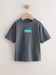 Green/Charcoal/Stone/Pink/Brown Small Short Sleeve Graphic T-Shirts 5 Pack (3mths-7yrs) - Size 3-6 Months (62-68cm)