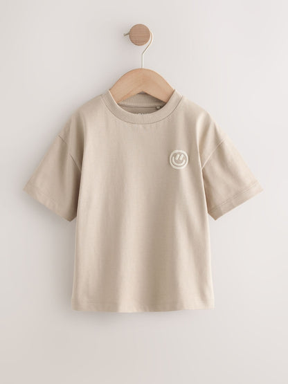 Green/Charcoal/Stone/Pink/Brown Small Short Sleeve Graphic T-Shirts 5 Pack (3mths-7yrs)