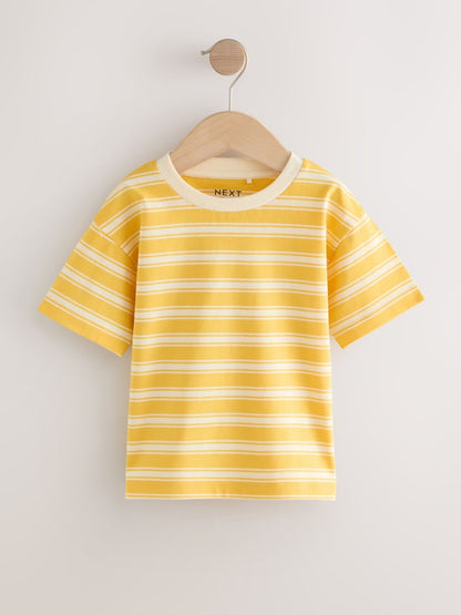 Yellow Dinosaur Short Sleeve Graphic T-Shirts 3 Pack (3mths-7yrs)