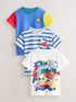 Blue Pirates Short Sleeve Appliqué T-Shirts 3 Pack (3mths-7yrs) - Size 3-6 Months (62-68cm) - Blue Pirates