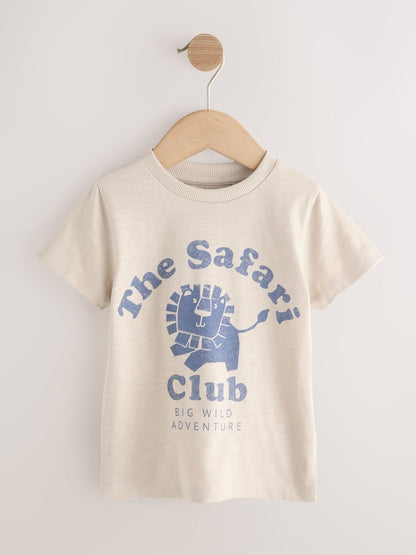 Blue Safari Short Sleeve Graphic T-Shirts 3 Pack (3mths-7yrs)