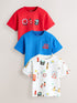 Red/Blue London Short Sleeve Graphic T-Shirts 3 Pack (3mths-7yrs) - Red/Blue London / 12-18 Months (80-86cm)