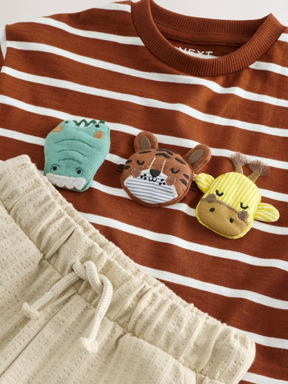 Rust Brown Stripe Padded Animals