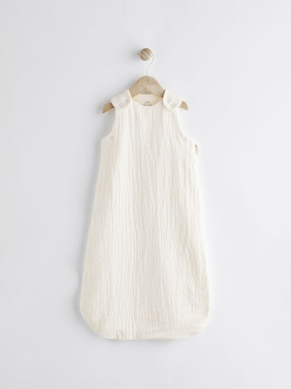 Ecru Muslin 1 Tog Baby Sleep Bag
