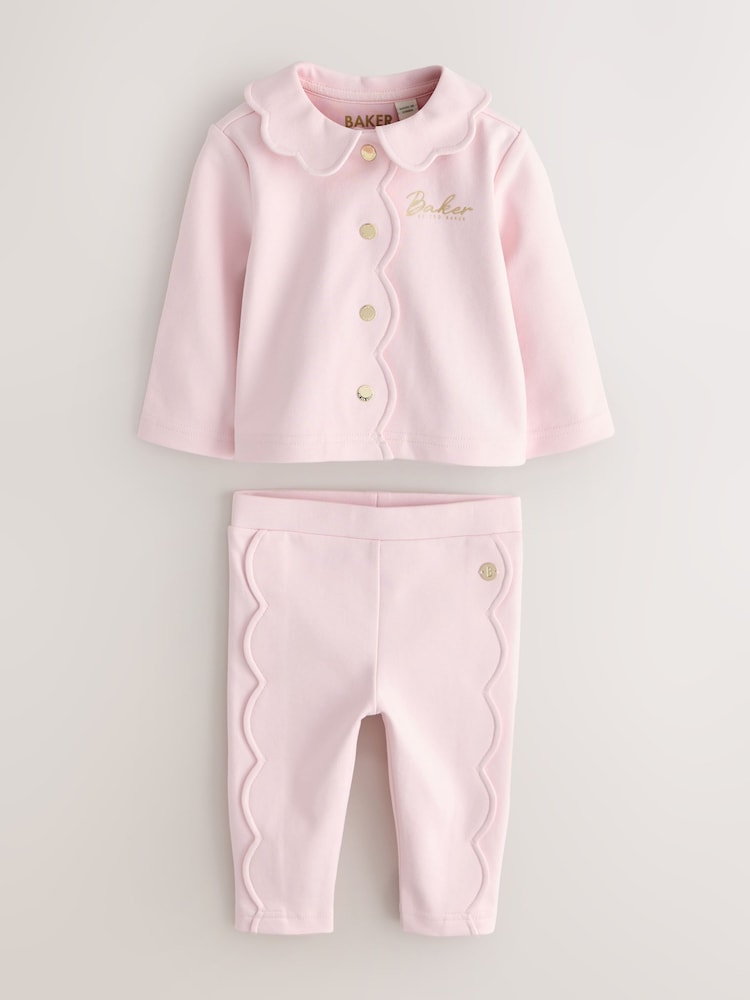 Baker by Ted Baker 2 Piece Scallop Edge Jacket &amp; Leggings Ponte Set