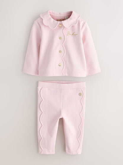 Baker by Ted Baker 2 Piece Scallop Edge Jacket &amp; Leggings Ponte Set
