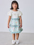 Baker by Ted Baker Floral Ruffle Mesh Mockable Blue Dress