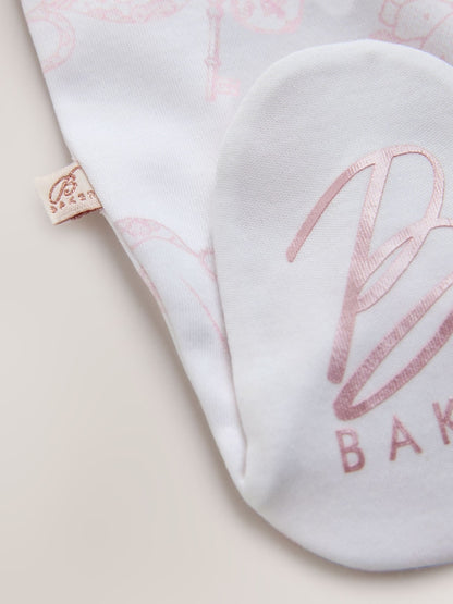 Baker by Ted Baker Pink Layette Sleepsuits 3 Pack