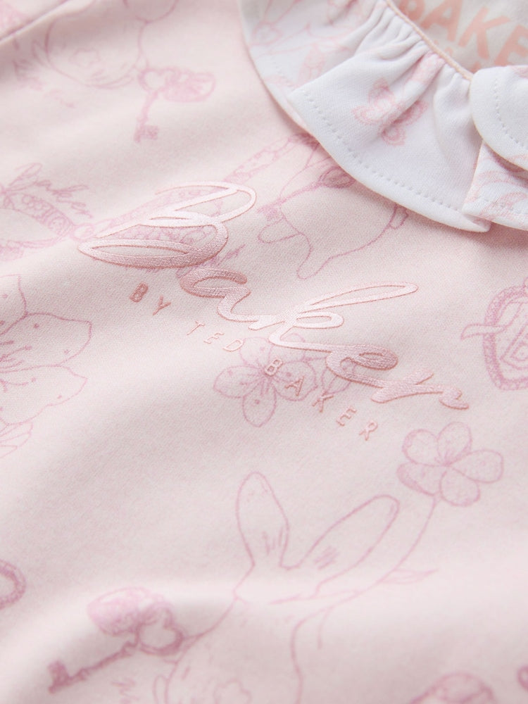 Baker by Ted Baker Pink Layette Sleepsuits 3 Pack