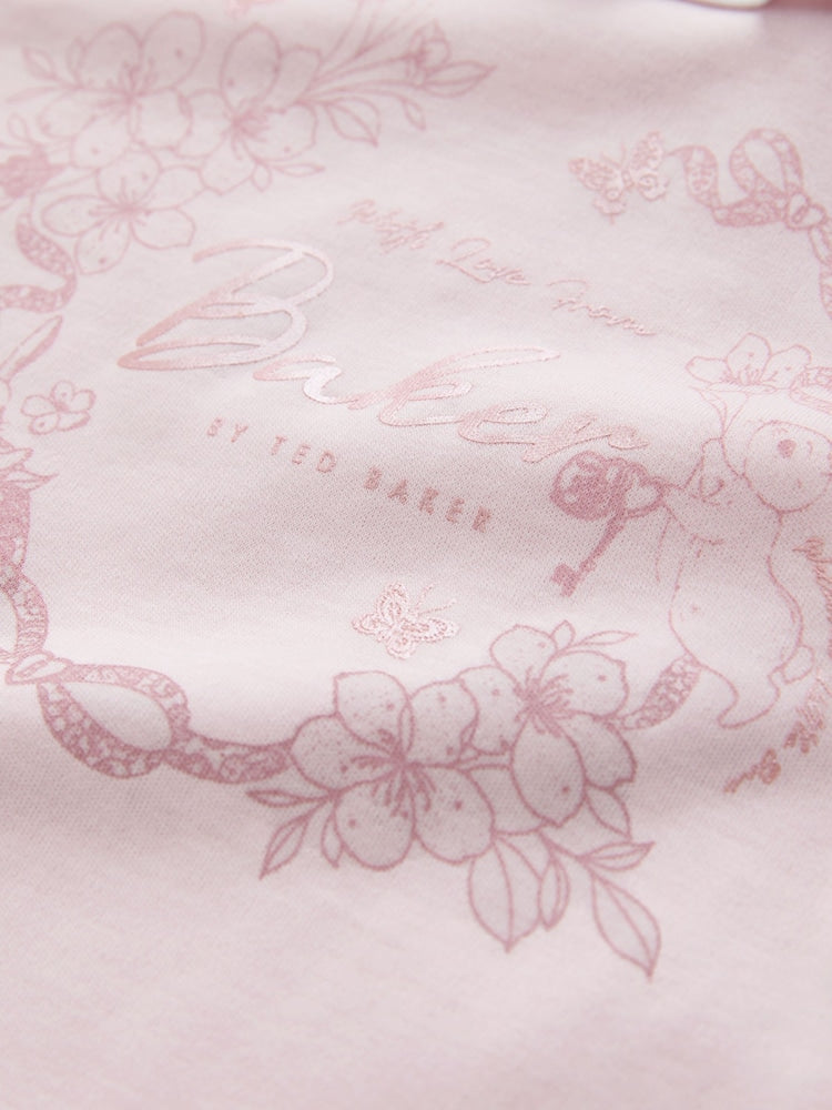 Baker by Ted Baker Pink Layette Sleepsuits 3 Pack