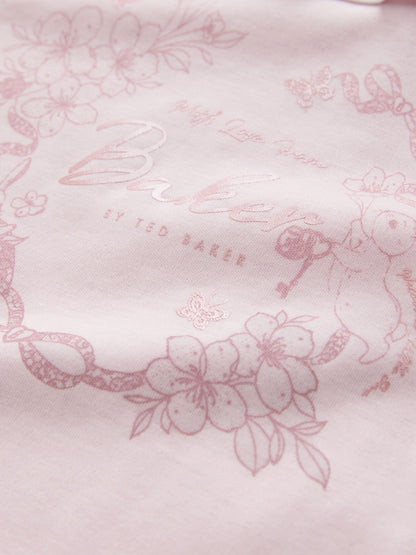 Baker by Ted Baker Pink Layette Sleepsuits 3 Pack