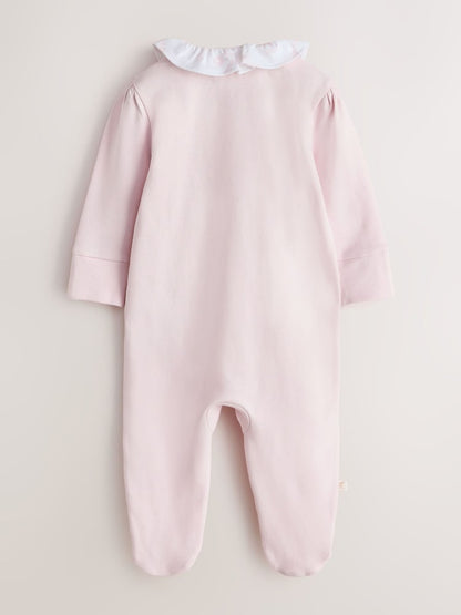 Baker by Ted Baker Pink Layette Sleepsuits 3 Pack